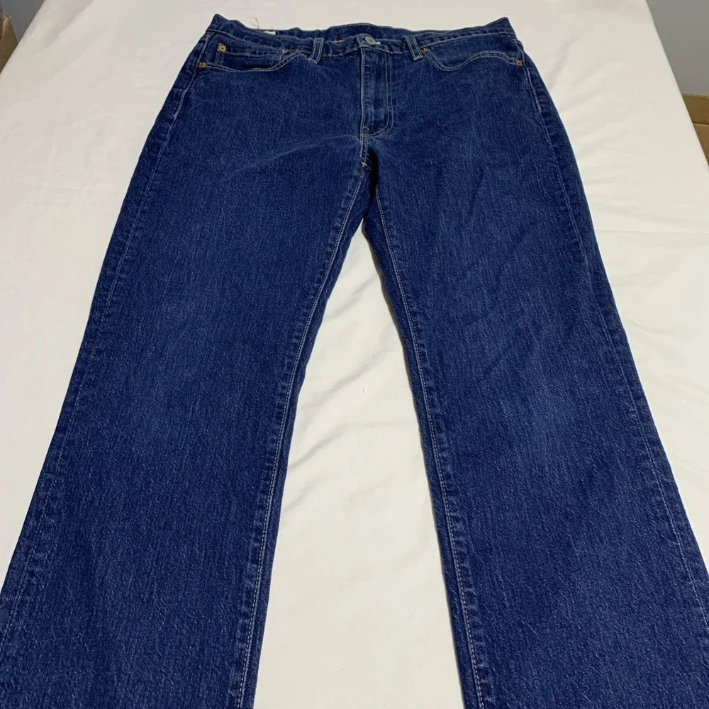 Levi's 514 Jeans Regular Fit Straight Leg Stretch Blue Dark Wash Denim‎ 36x32